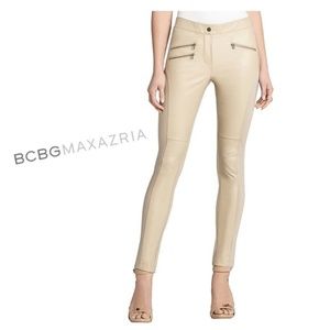 BCBGMaxAzria Stephen Motto Faux Leather Pants